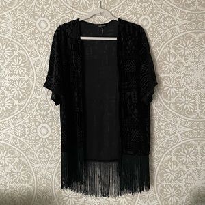 Velvet Kimono w/ fringe